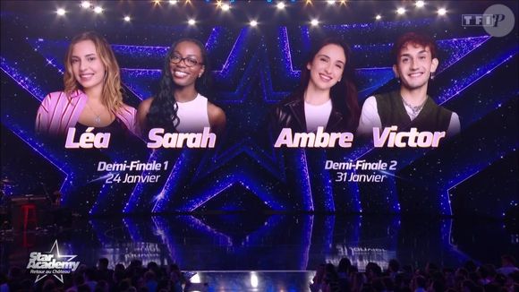 Léa contre Sarah et Ambre contre Victor sont les deux demi-finales. Prime de la "Star Academy" du 17 janvier 2026.