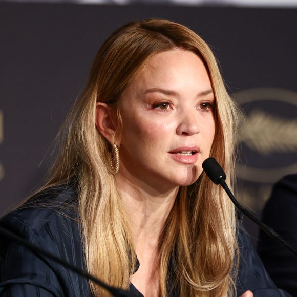 Virginie Efira lors de la conférence de presse du film "Soudain" (Sudden) lors du 79ème Festival International du Film de Cannes (12 - 23 mai 2026), le 16 mai 2026.
© Valentina Claret / Pool / Bestimage