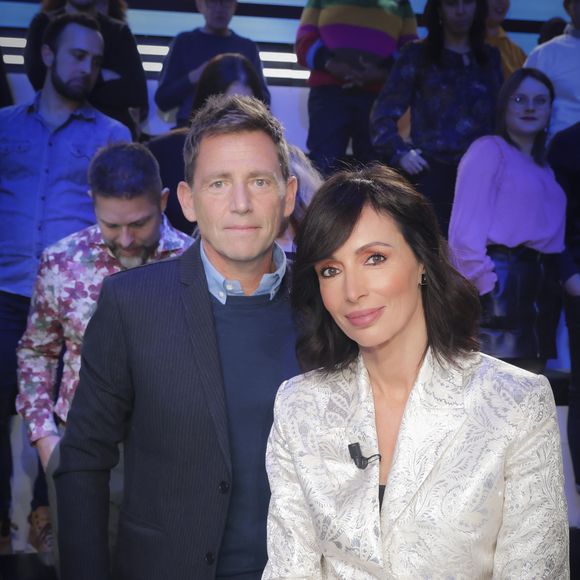 Exclusif - Daniel Riolo et sa compagne Géraldine Maillet - Sur le plateau de l’émission TPMP (Touche Pas à Mon Poste) présentée en direct par C.Hanouna et diffusée sur C8 - Paris le 02/01/2023 - © Jack Tribeca / Bestimage
