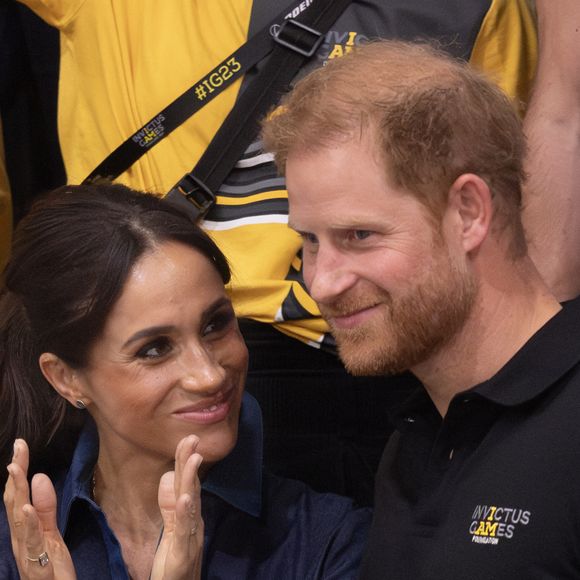 Le prince Harry, duc de Sussex et Meghan Markle, duchesse de Sussex aux Invictus Games 2023 à Dusseldorf le 15 septembre 2023. (GOFF INF / BESTIMAGE).