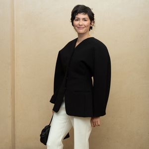 Audrey Tautou assiste au défilé Jacquemus Homme Automne-Hiver 2025/2026 dans le cadre de la Fashion Week de Paris, à Paris, en France, le 26 janvier 2025. Photo : Aurore Marechal/Abaca