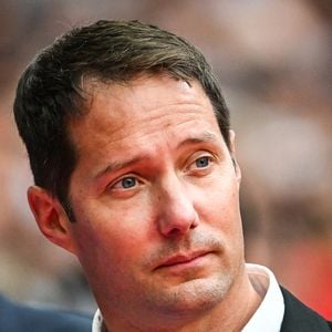 Thomas Pesquet en tribunes lors de la finale de rugby Top 14 opposant le Stade Toulousain Rugby (Toulouse) au Stade Rochelais (La Rochelle) au Stade de France à Saint-Denis, Seine Saint-Denis, le 17 juin 2023. Toulouse a gagné 29-26. © Matthieu Mirville/Bestimage