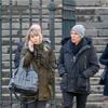 Nagui et sa femme Mélanie Page - Sorties de l'église de la Madeleine après les obsèques de Johnny Hallyday à Paris, le 9 décembre 2017. © Coadic Guirec/Bestimage