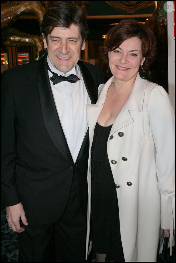 Jacques Frantz et sa femme à la Nuit des Molières en 2008. à Paris. Photo par Rindoff-Guirec - Bestimage