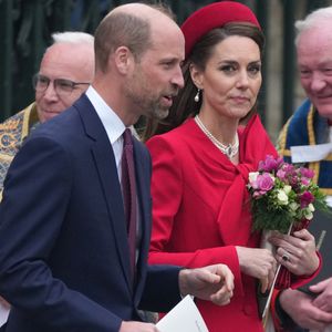 Le prince William, prince de Galles, et Catherine (Kate) Middleton, princesse de Galles - La famille royale d'Angleterre célèbre le 76ème Commonwealth Day à l'abbaye de Westminster à Londres le 10 mars 2025. ©Julien Burton / Bestimage