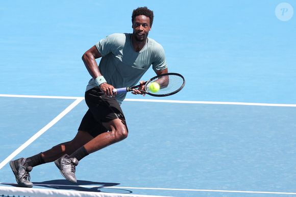 Gaël Monfils, lors de l'Open de tennis d'Australie à Melbourne, Australie.

© Nicolas Luttiau/Bestimage