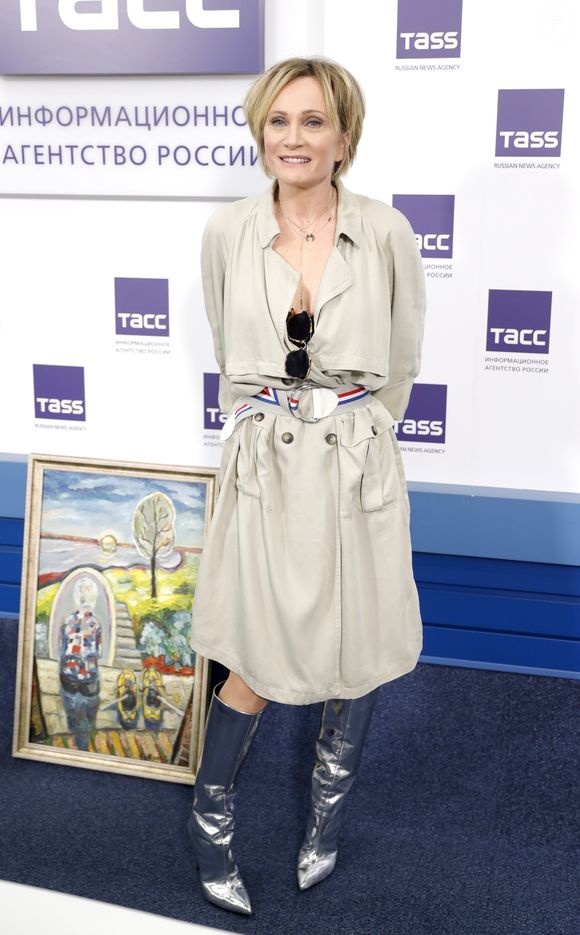 La chanteuse française Patricia Kaas lors d'une conférence de presse sur la sortie de son nouvel album à Moscou, Russie, le 8 novembre 2017.