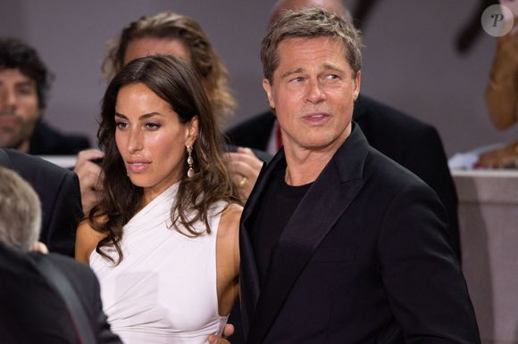 Brad Pitt et Ines de Ramon au Festival de Venise, le 1er septembre 2024. © Cinzia Camela/LPS via ZUMA Press Wire