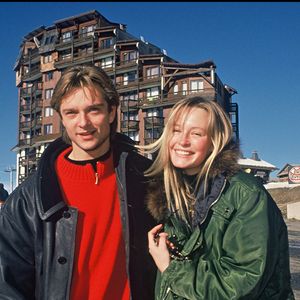 Archives - David Hallyday et son ex-femme Estelle Lefébure au Festival d'Avoriaz en 1990.
Crédit : CHARRIAU / BESTIMAGE