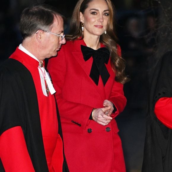 Catherine (Kate) Middleton, princesse de Galles, assiste au service Together At Christmas Carol à l'abbaye de Westminster à Londres, Royaume-Uni, le 6 décembre 2024. © BACKGRID UK/Bestimage