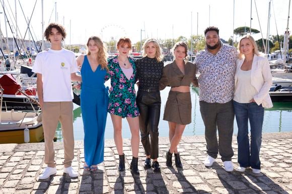 Khaled Alouach, ,Florence Coste, Claire Romain, Sabine Perraud,  Axelle Dodier, Marvin Pellegrino, Catherine Marchal ICI TOUT COMMENCE  TF1
Le festival de fiction TV de La Rochelle samedi 17 septembre 2022. © Christophe Aubert via Bestimage