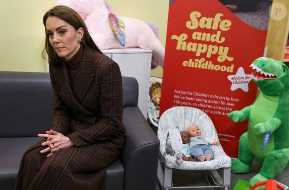 Catherine (Kate) Middleton, princesse de Galles, visite une unité mère-enfant (MBU) d'Action for Children à la prison HMP Styal de Wilmslow, Royaume Uni, le 11 février 2025. © Phil Noble/WPA-Pool/Bestimage