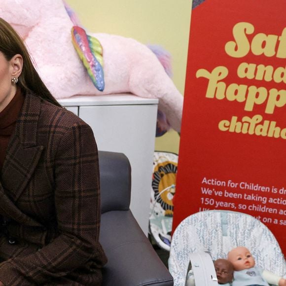 Catherine (Kate) Middleton, princesse de Galles, visite une unité mère-enfant (MBU) d'Action for Children à la prison HMP Styal de Wilmslow, Royaume Uni, le 11 février 2025. © Phil Noble/WPA-Pool/Bestimage