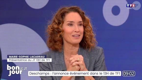 Marie-Sophie Lacarrau dévoile les coulisses de la révélation de Didier Deschamps, dans "Bonjour", le 8 janvier 2025, sur TF1