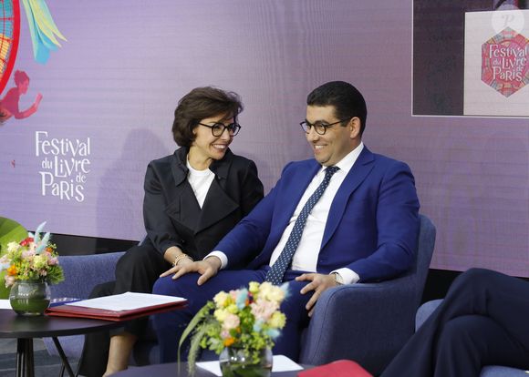 Rachida Dati, Mohamed Mehdi Bensaid (Ministre de la Jeunesse, de la Culture et de la Communication du Maroc) - Ouverture du Festival du Livre de Paris 2025 au Grand Palais à Paris le 10 avril 2025. Le Maroc est l'invité d'honneur du Festival du Livre de Paris 2025, qui fête son retour au Grand Palais. © Marc Ausset-Lacroix/Bestimage