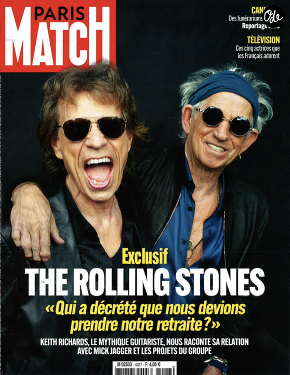 À cette occasion, Keith Richards s'est confié auprès de "Paris Match" sur sa relation de plus de soixante ans avec Mick Jagger.

Couverture du magazine Paris Match, en kiosque le 2 juillet 2026.