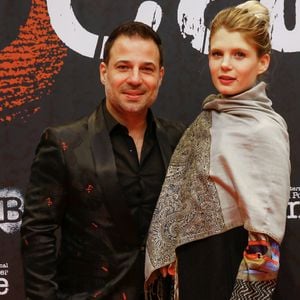 Mario Barravecchia et sa femme Jessica en avril 2019 lors de la cérémonie de clôture de la 11ème édition du festival international du film policier de Beaune.
