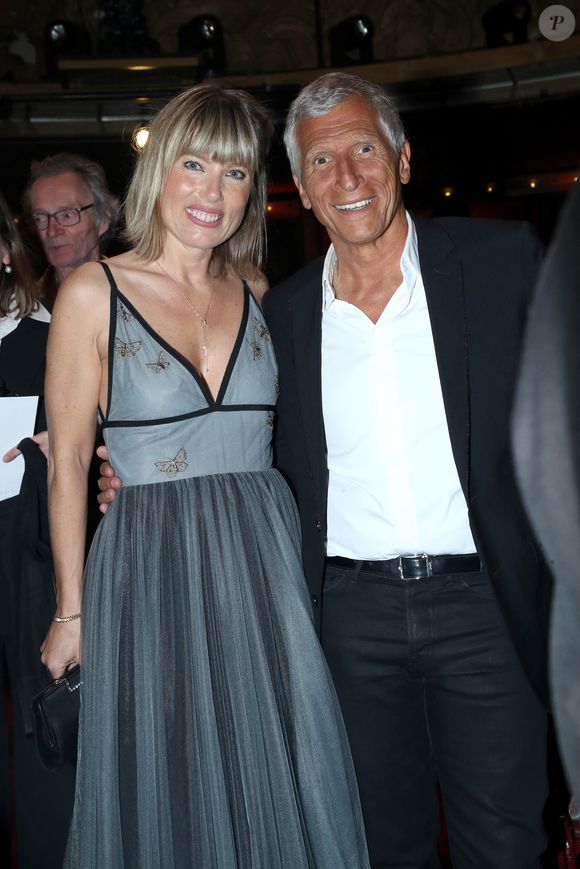 Mélanie Page et Nagui à la 36ème cérémonie des Molières aux Folies Bergère à Paris, le 28 avril 2025. © Bertrand Rindoff / Bestimage