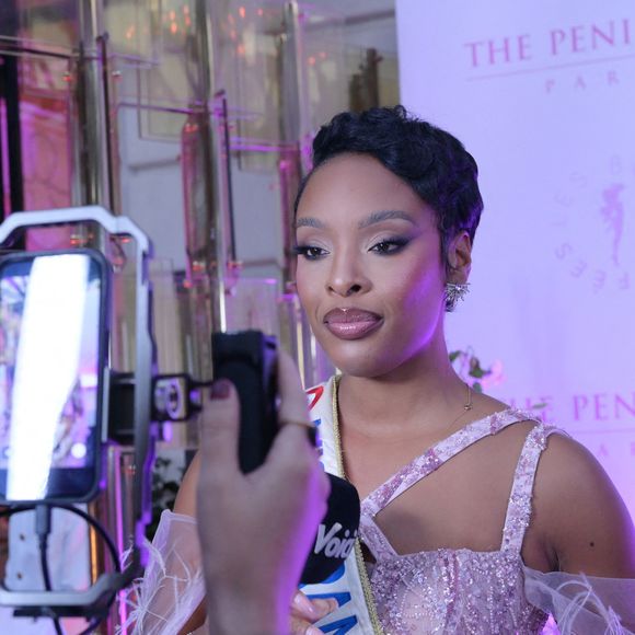 Angélique Angarni-Filopon (Miss France 2025) fête son 34ème anniversaireà l’Hôtel The Peninsula Paris le 8 octobre 2025. Crédit : Rachid Bellak/Bestimage