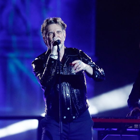 David Hallyday lors de l’émission "La grande soirée du 31 décembre de Paris" diffusée sur France 2 sur les Champs-Elysées à Paris, France, le 31 décembre 2024.  © Clovis-Tribeca/Bestimage