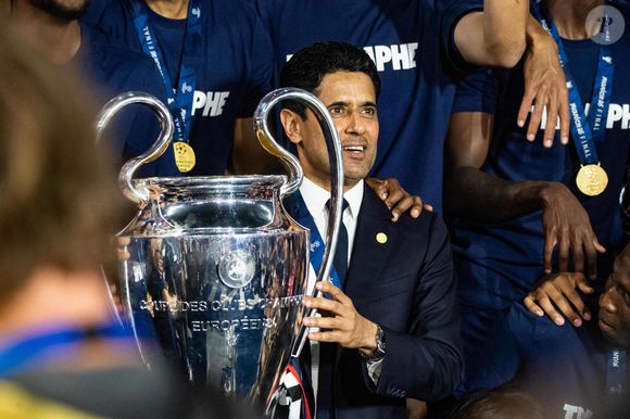 Nasser al-Khelaïfi - Les joueurs du PSG célèbrent leur titre de Champion d'Europe au Parc Des Princes à Paris, le 1er juin 2025.
© Baptiste Autissier/PsnewZ/Bestimage