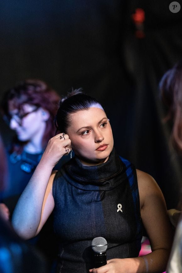 Exclusif - Marine Delplace en backstage de l'enregistrement de l'émission "Nos voix pour toutes" au profit de la Fondation des femmes à l'Adidas Arena diffusée sur TMC le 25 novembre 2025, à Paris, France, le 19 novembre 2025. © Guirec-Moreau/Bestimage