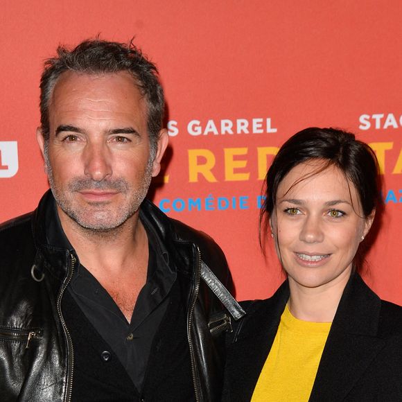 Jean Dujardin et Nathalie Péchalat - Avant-première du film "Le Redoutable" au cinéma du Panthéon à Paris, France, le 11 septembre 2017. © Coadic Guirec/Bestimage