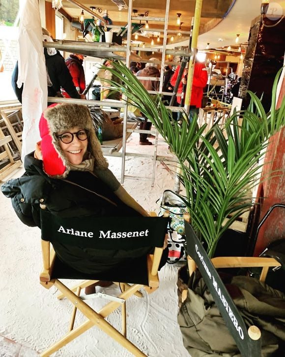 Ariane Massenet sur le plateau de Capitaine Marleau le 6 avril 2022.