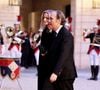 Xavier Niel et Delphine Arnault arrivant au dîner d'état au palais de l'Elysée à Paris en l'honneur de la visite du roi et de la reine de Belgique en France le 14 octobre 2024.
© Dominique Jacovides / Bestimage