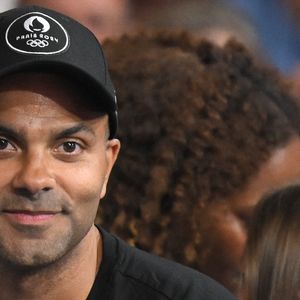 Tony Parker lors de la demi-finale de la catégorie féminine + 78 kg des Jeux Olympiques de Paris 2024, à la Champs de Mars Arena, à Paris, le 2 août 2024.Photo : Eliot Blondet/ABACAPRESS.COM