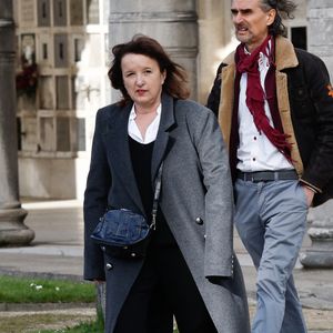 Anne Roumanoff - Obsèques d'Isabelle Mergault à la Coupole du Père-Lachaise à Paris le 30 mars 2026. © Cyril Moreau - Dominique Jacovides / Bestimage