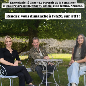 "En exclusivité dans le Portrait de la semaine d'Audrey Crespo-Mara, Florent Pagny et sa femme Azucena. Rendez-vous dimanche à 19h20 sur TF1", annonce le compte Instagram de l'émission.

Audrey Crespo-Mara retrouve Florent Pagny et sa femme Azucena pour TF1.