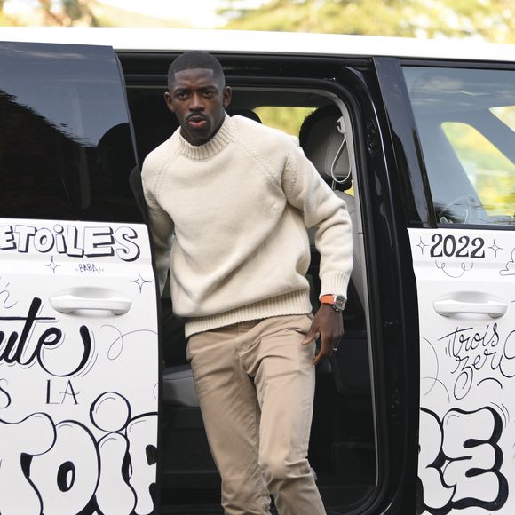 Ousmane Dembélé - Arrivée des joueurs de l'équipe de France à Clairefontaine, le 14 novembre 2022. JB Autissier / Panoramic / Bestimage