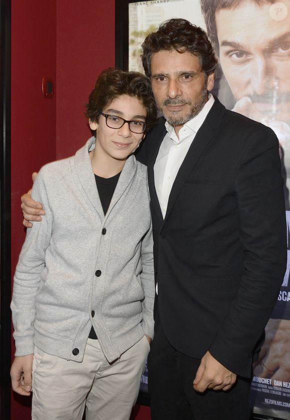 Pascal Elbé et son fils Léo - Avant-première du film "Je compte sur vous" au Publicis Cinémas à Paris le 21 décembre 2015. © Coadic Guirec / Bestimage