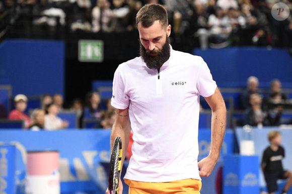MONTPELLIER, FRANCE - 31 JANVIER : Déception de Benoit PAIRE (FRA) lors du 2e tour du tournoi ATP 250 Open Sud de France contre Harold MAYOT (FRA) à Montpellier, France le 31 janvier 2024. © Valentina Claret / Panoramic / Bestimage