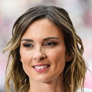 Isabelle Ithurburu en tribunes lors de la finale de rugby Top 14 opposant le Stade Toulousain Rugby (Toulouse) au Stade Rochelais (La Rochelle) au Stade de France à Saint-Denis, Seine Saint-Denis, le 17 juin 2023. Toulouse a gagné 29-26. © Matthieu Mirville/Bestimage