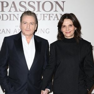 Juliette Binoche et Benoît Magimel à l'avant-première du film La Passion de Dodin Bouffant à la cinémathèque à Paris le 6 novembre 2023. Crédit Coadic Guirec / Bestimage