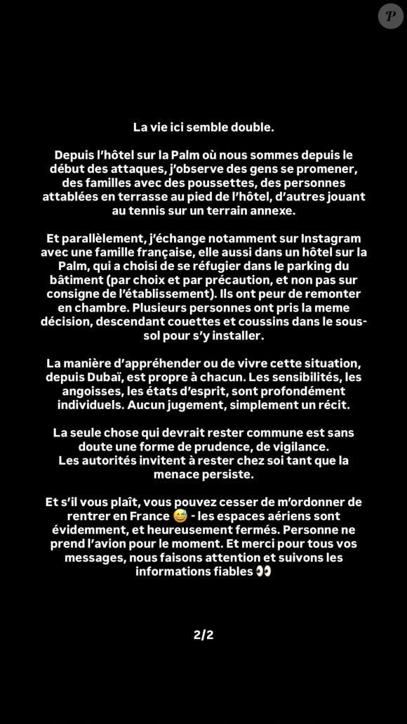 Capture de la story Instagram d'Agathe Auproux.