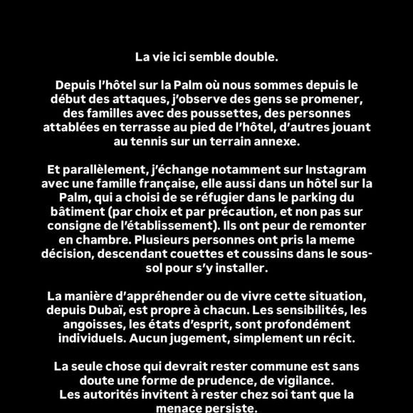 Capture de la story Instagram d'Agathe Auproux.
