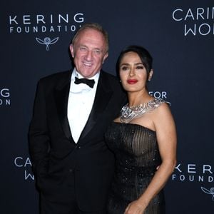Le 9 septembre 2024, Francois-Henri Pinault et Salma Hayek assistent au troisième dîner annuel de la Fondation Kering pour les femmes à The Pool à New York. Le 9 septembre 2024. © Zuma Press / Bestimage