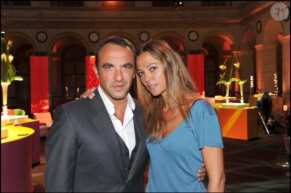 Nikos Aliagas et Sandrine Quétier au cocktail de rentrée de TF1 à Paris. © RACHID BELLAK / BESTIMAGE