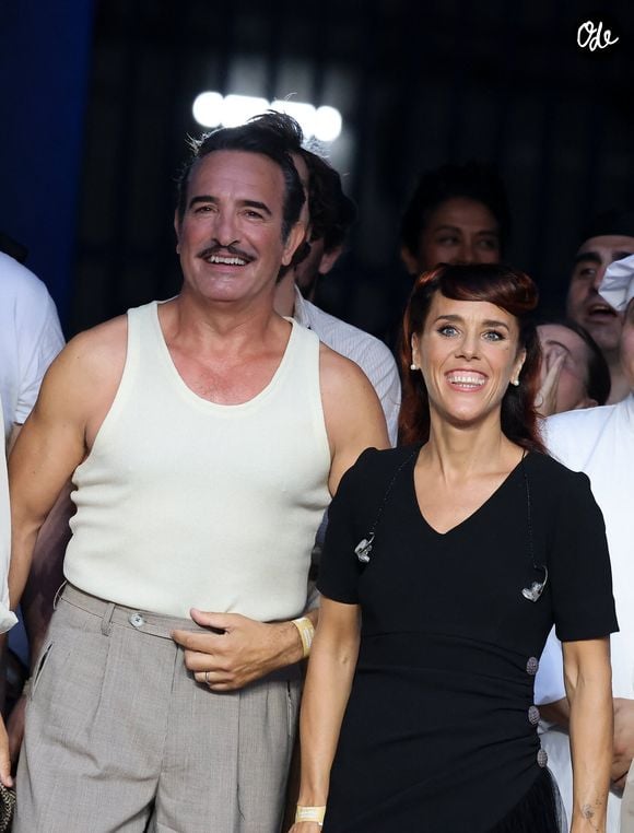 Jean Dujardin et Zaz lors de la cérémonie d'ouverture de la Coupe du Monde de Rugby France 2023 au Stade de France à Saint-Denis le 8 septembre 2023.

© Dominique Jacovides/Bestimage