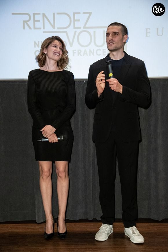 Laetitia Casta et son mari Louis Garrel lors de la première du film 'L'Homme fidèle' à Milan en Italie, le 6 avril 2019. SGP / BESTIMAGE