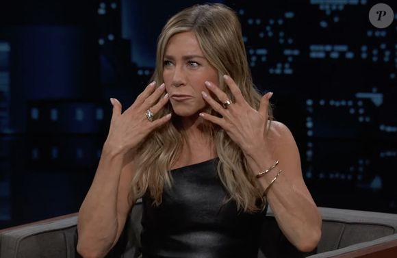 Jennifer Aniston sur le plateau du Jimmy Kimmel Show
© ABC via JLPPA/Bestimage