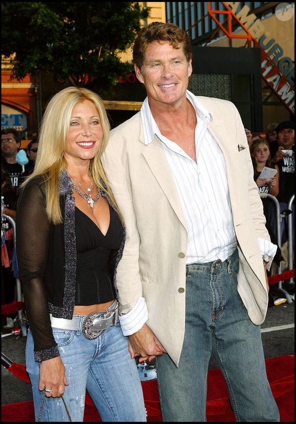 Archives - Pamela Bach et David Hasselhoff à Hollywood. ALAIN ROLLAND / MAXIMA PROD / BESTIMAGE
