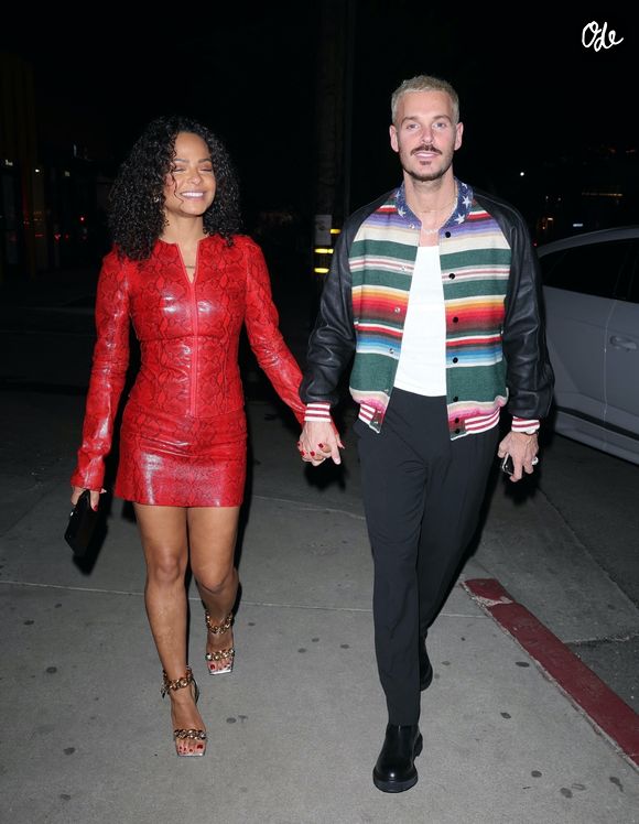 BGUK_2807586 - Los Angeles, CA  - Christina Milian arrived to dinner in a red snake skin print  dress with her husband Matt Pokora  at Catch Steak LA in West Hollywood.



Pictured: Christina Milian