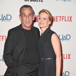 Thierry Ardisson et Audrey Crespo Mara lors de l'avant-première de la mini-série « Le Bazar de la Charité », au Grand Rex. Photo : Pascal Baril/ABACAPRESS.COM