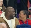 Teddy Riner était également présent dans les tribunes du Stade de France

Teddy Riner et sa compagne Luthna Plocus au match de rugby du Tournoi des Six Nations France contre Angleterre au Stade de France à Saint-Denis le 14 mars 2026. © AGENCE / BESTIMAGE