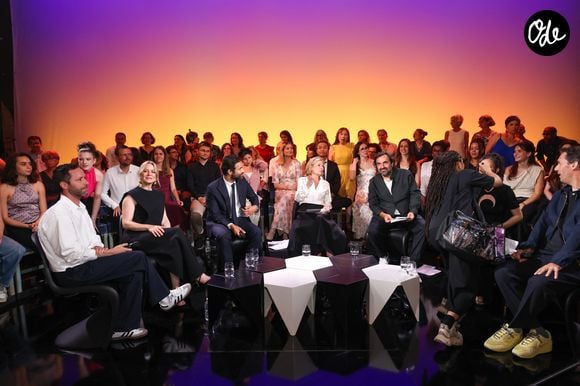 Exclusif - Veronic Dicaire, Ycare, Claire Chazal, André Manoukian, Camille Lellouche, Grand Corps Malade, lors de l’enregistrement de l’émission "Le Grand Echiquier - Spéciale Céline Dion" présentée par C.Chazal et A.Manoukian et diffusée le 20 octobre sur France 2, à Paris, France, le 3 juillet 2026. © Jack Tribeca/Bestimage
