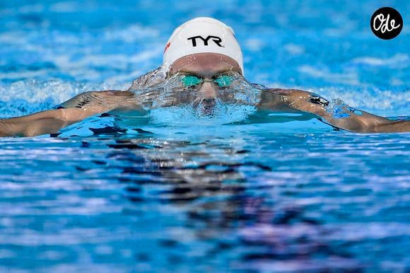 Léon Marchand dans l'épreuve du 400m Individuel lors des 22ème Championnats du Monde de Natation à Singapour. Inside/Psnewz/Bestimage